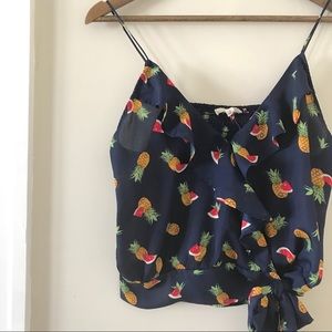 Women's Wrap Bottom Tank Top Blouse Size S